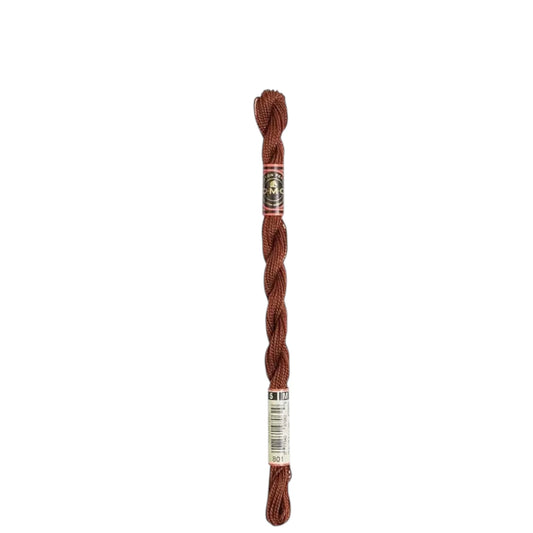 801 Coffee Brown - DK, DMC Perle Cotton #5 Skein