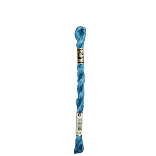 807 Peacock Blue, DMC Perle Cotton #5 Skein