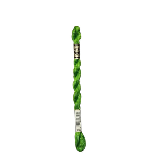 906 Parrot Green - MED, DMC Perle Cotton #5 Skein