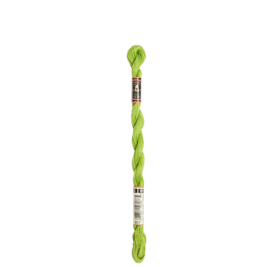 907 Parrot Green - LT, DMC Perle Cotton #5 Skein