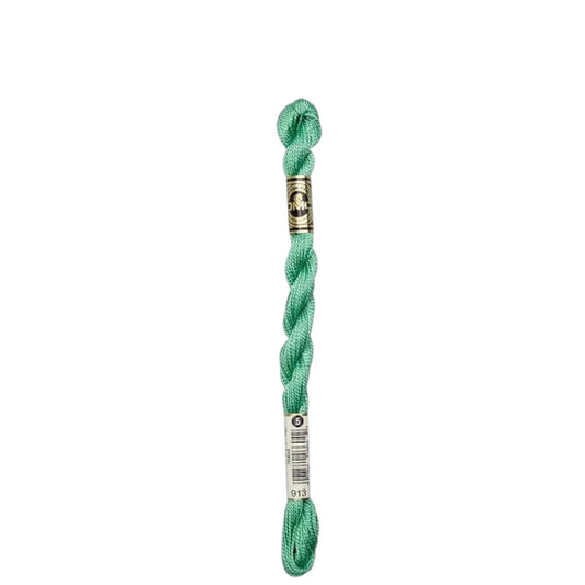 913 Nile Green - MED, DMC Perle Cotton #5 Skein
