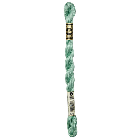 966 Baby Green - MED, DMC Perle Cotton #5 Skein