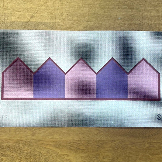 MS20-PP  Birthday Crown-Pink/Purple Wide Stripes