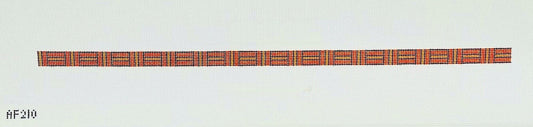 AF210 - Orange Cross Hatch Wrap Bracelet