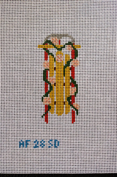 AF28SF Starfish Sled Needlepoint Ornament