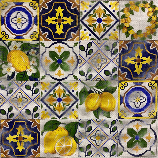 Navy, White & Lemon Collage