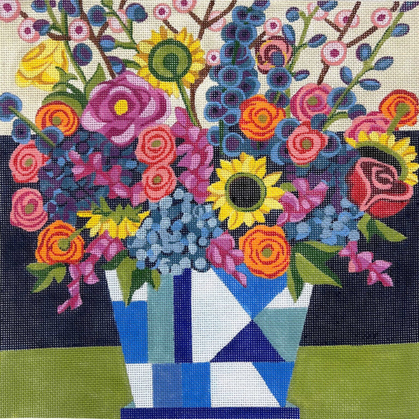 Flowers Geometric Vase (TS)