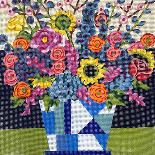 Flowers Geometric Vase (TS)