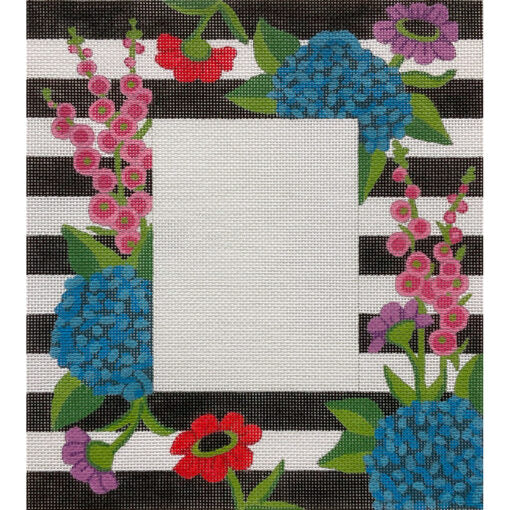 Strips & Flowers Picture Frame (TS)