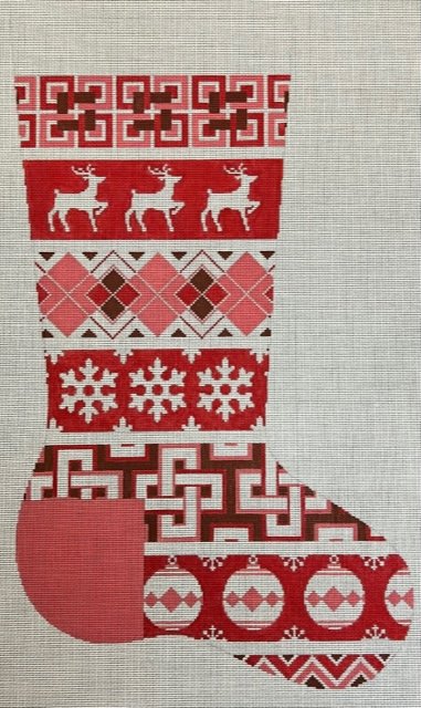 ASIT488 (TS) Red Squares Stocking