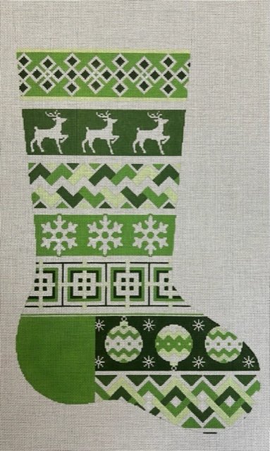 ASIT490 (TS) Green Diamonds Stocking