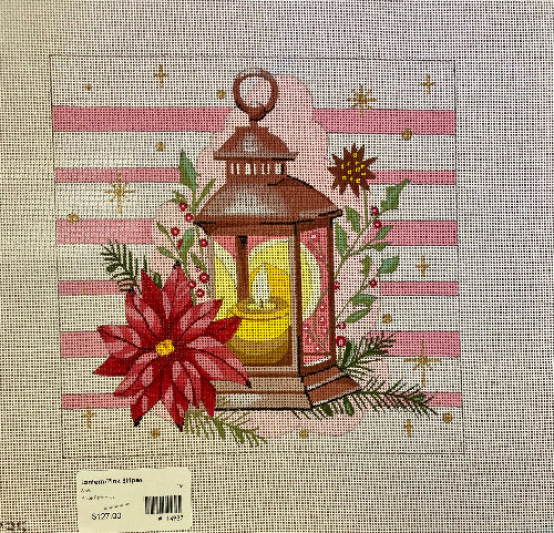 Alice Peterson 4735 Lantern with Pink Stripes