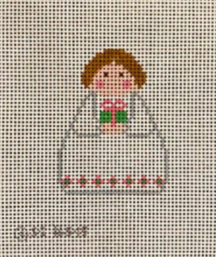 KCN Designs SI165-515 White Angel w/ Pink & Green Present