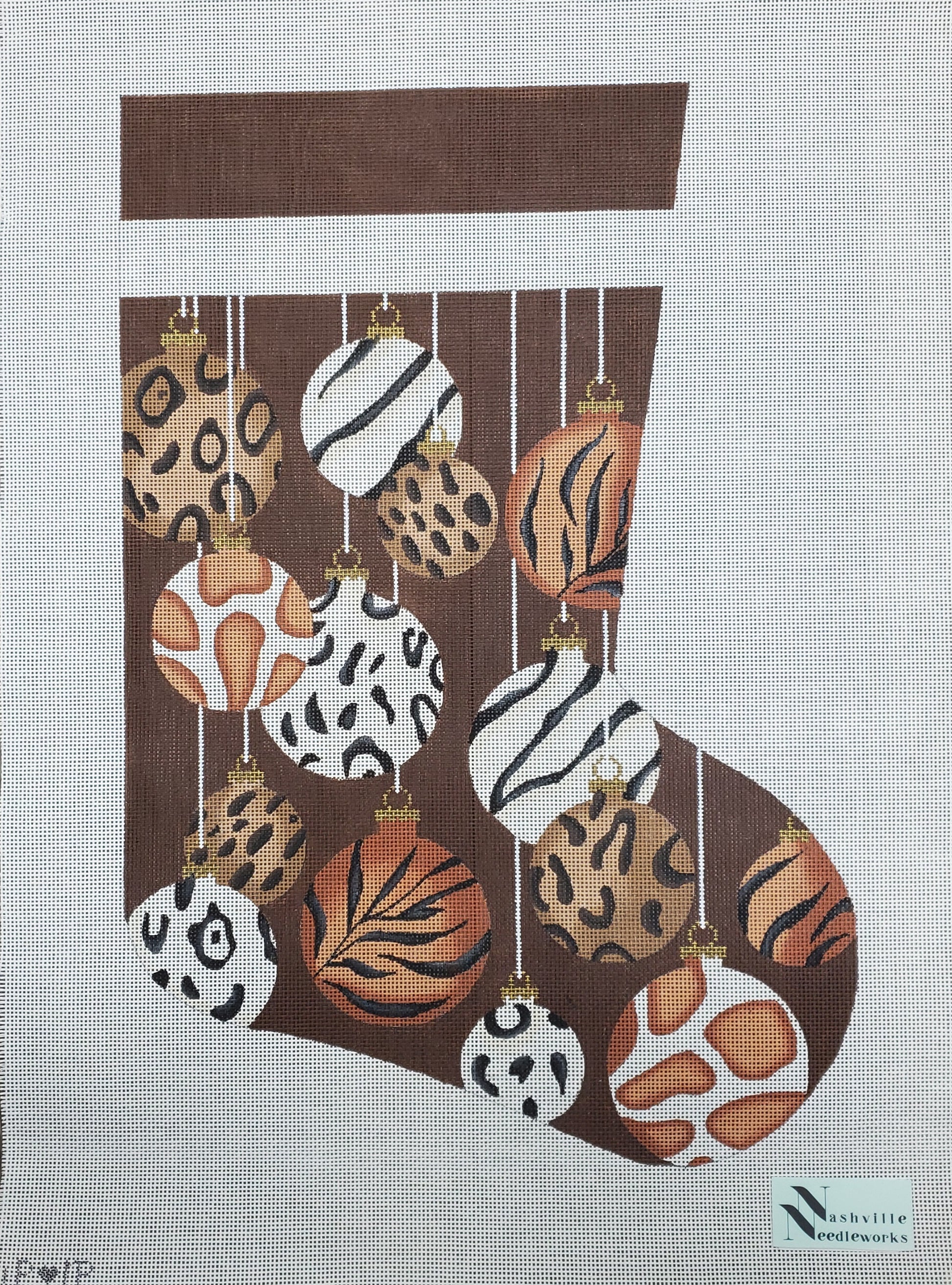 CBK Needlepoint Designs JP-X 009 Animal Skin Balls Stocking