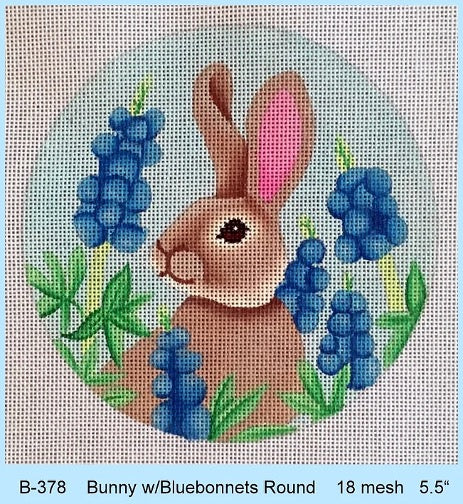 Brenda Stofft Bunny with Bluebonnets B-378 Digital Stitch Guide