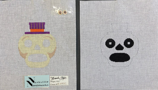 Brenda Stofft Halloween Bucket Ornament-Skull 2 Piece Candy Bucket B-445C