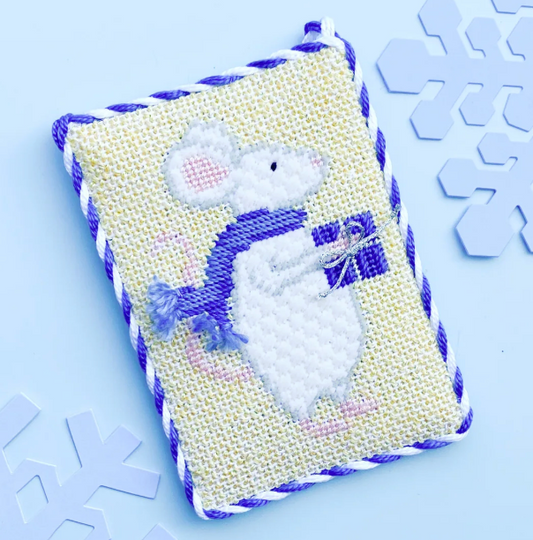 SS105 (TS) Christmas Mice Blue Present
