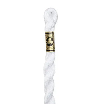 B5200 Bright White, DMC Pearl Cotton #3