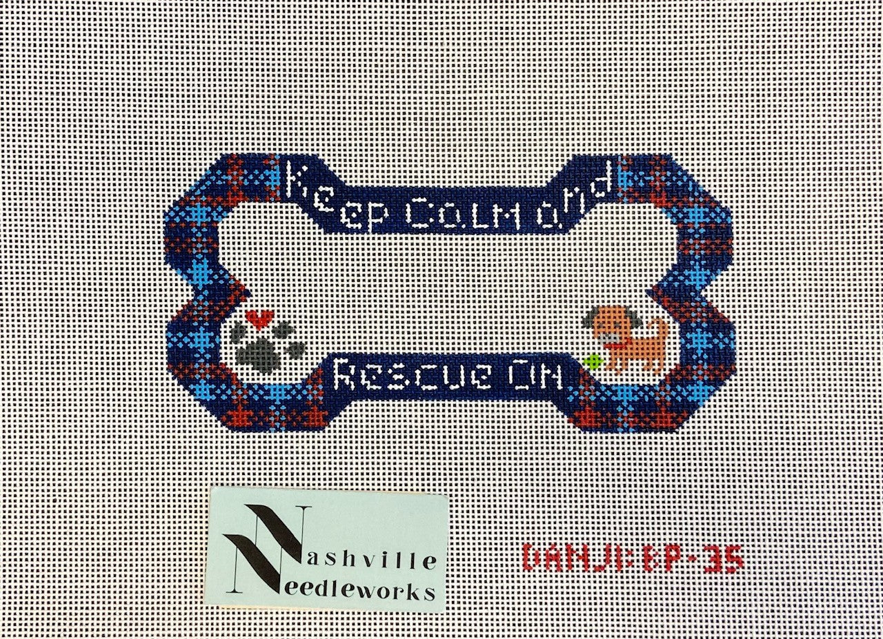 Danji Designs Keep Calm & Rescue On Dog Bone Ornament BP-35