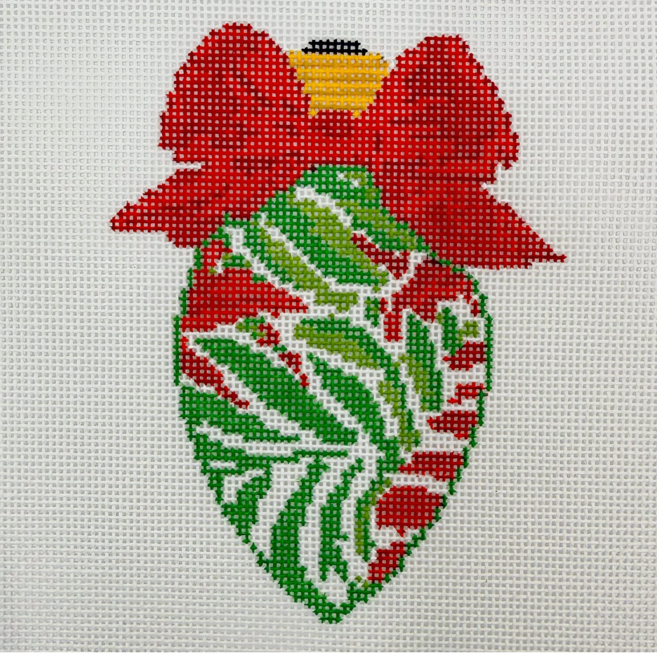 BW2274NBL BlueWaters NeedlepointbyLaura BowBulbFronds