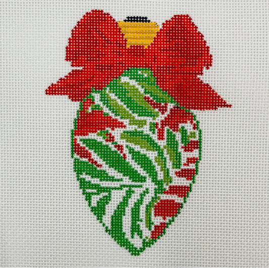 BW2274NBL BlueWaters NeedlepointbyLaura BowBulbFronds