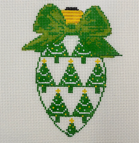 BW2283NBL BlueWaters NeedlepointbyLaura BowBulbWithTrees