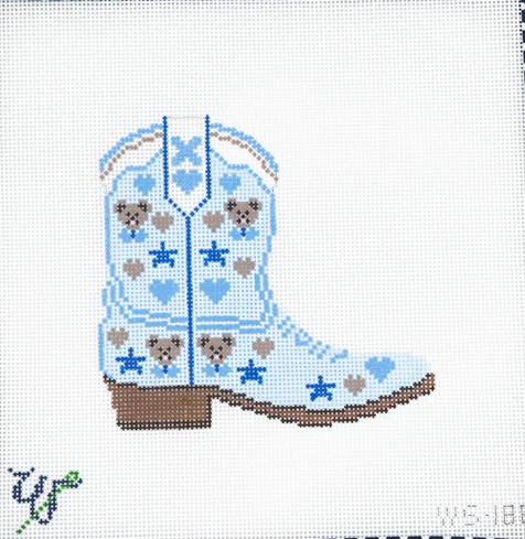 Wipstitch Needlepoint Baby Cowboy Boot WS-188