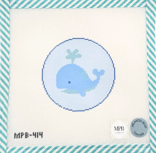 Atlantic Blue Canvas Baby Whale 
MPB-414