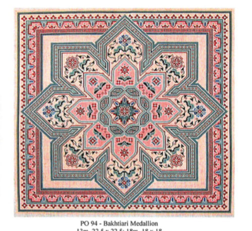 CanvasWorks Traditions PO94B Baktiari Medallion Pillow