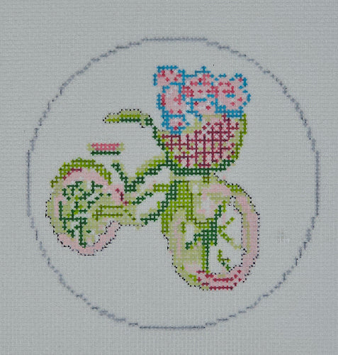 Needlepoint by Laura for Blue Waters Designs BW2065NBL Nantucket Bicycle