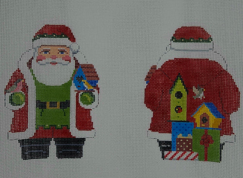Susan Roberts Needlepoint Designs 
SR1257 Birdhouse Santa, 2 Sided