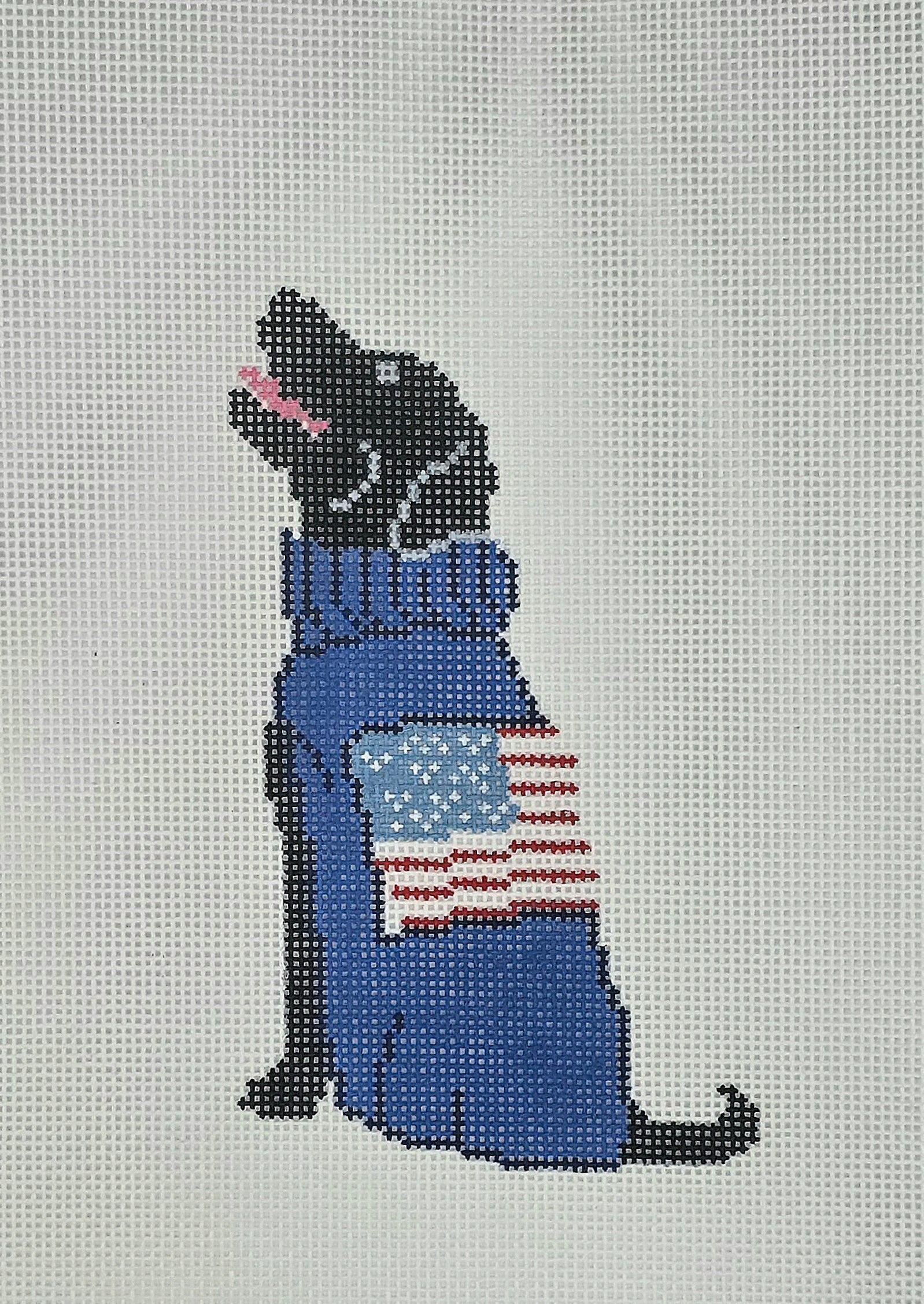 Black Lab with Sweater – Nashville Needleworks