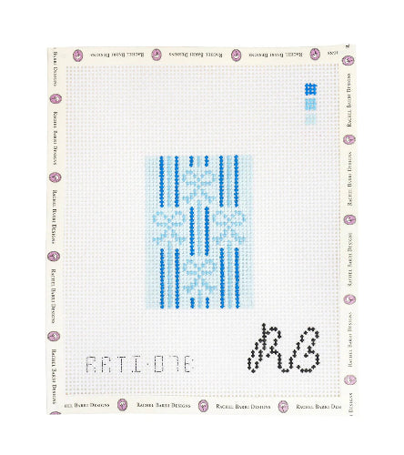 Rachel Barri Designs RBTI 07E Striped Blue Bow
