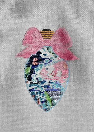 Needlepoint by Laura for Blue Waters Designs BW2164NBL Bow Bulb Fish