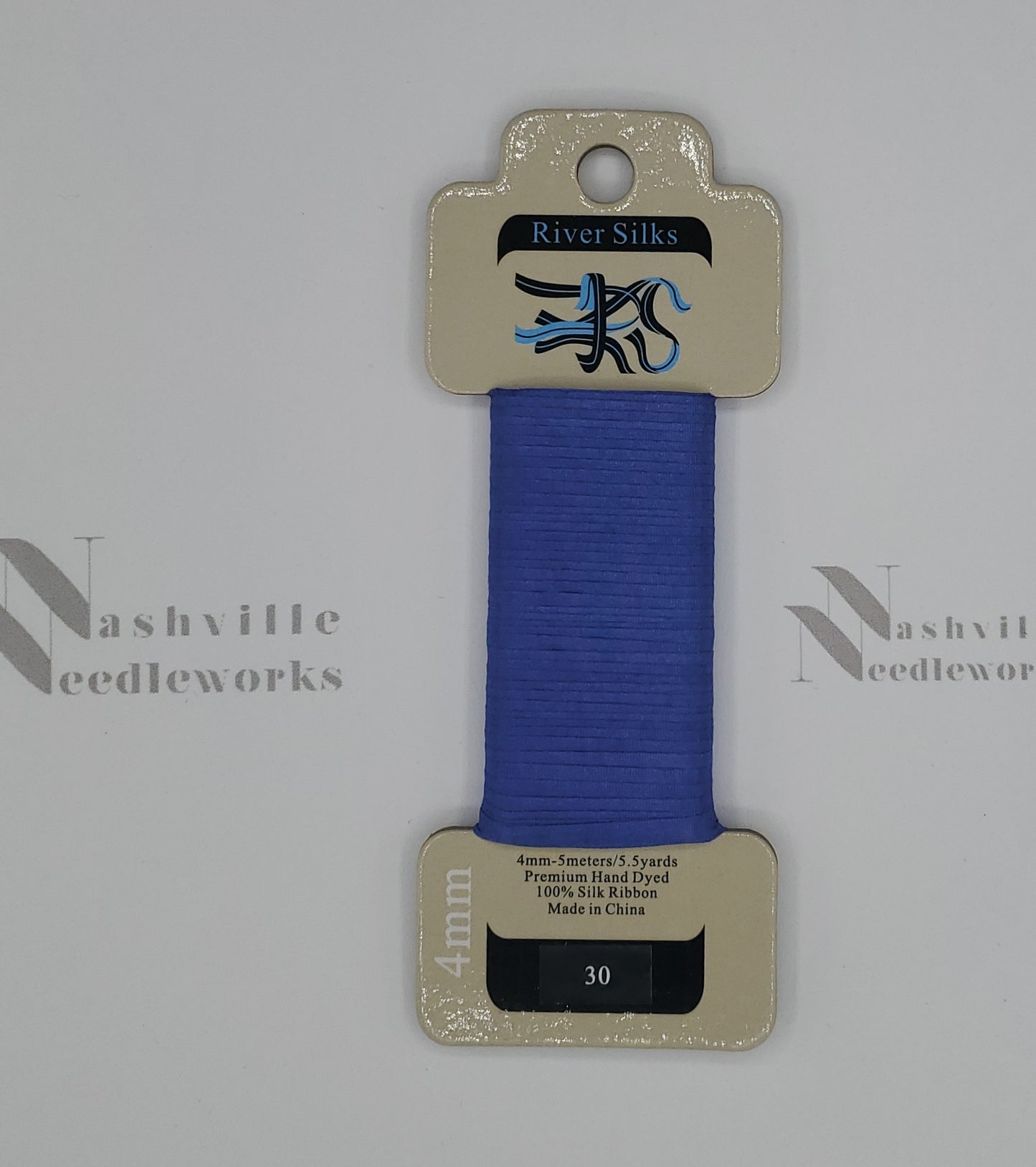 Blue Iris Silk Ribbon -30