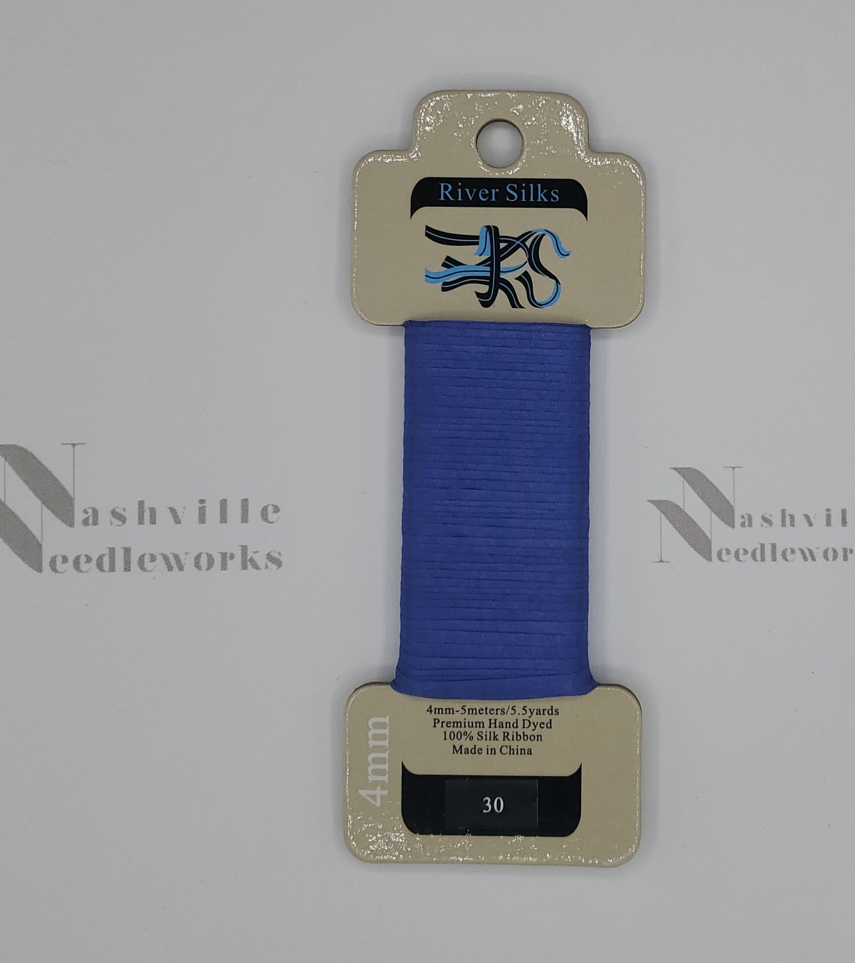 Blue Iris Silk Ribbon -30