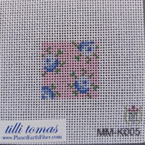 Blue Floral w/Pink