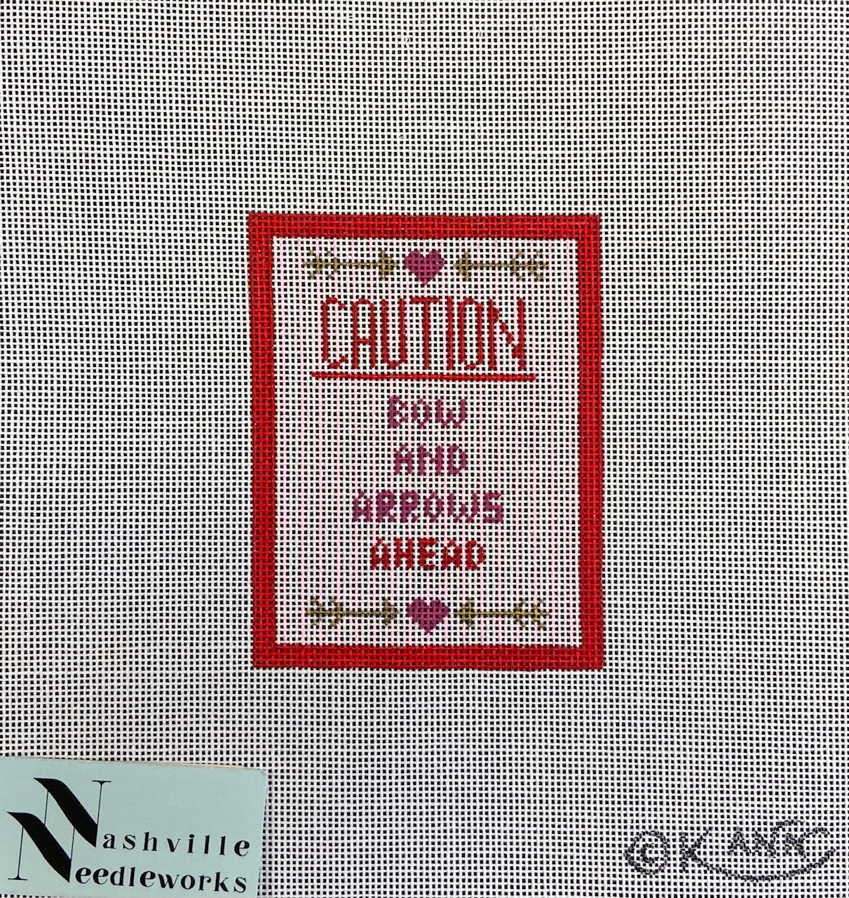 Kimberly Ann Needlepoint Caution Bow & Arrows VSS-03
