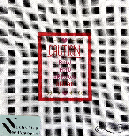 Kimberly Ann Needlepoint Caution Bow & Arrows VSS-03