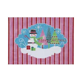CBK Needlepoint Collections Shelly Tribbey ST-C558 Merry Christmas with Snowman