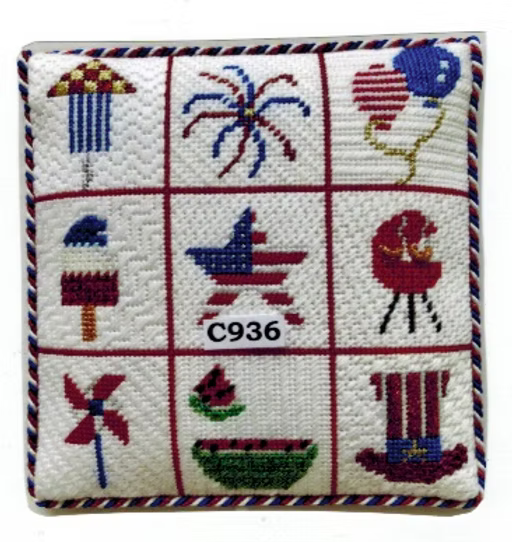 C936 ThePrincess&e FourthofJulySquares  18mesh