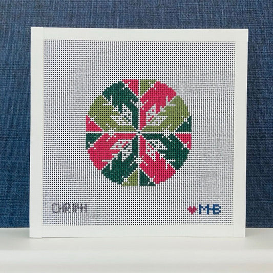 SNOWFLAKE (RED + GREEN) ROUND (TS)