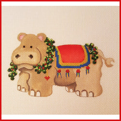 COAN-07 (TS) Hippo with Blanket and Holly