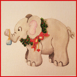 COAN-08 (TS) Elephant with Holly Garland