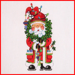 COKR-02 (TS) Kringle Santa Tangled in Wreath and Lights