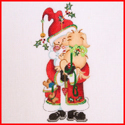 COKR-04 (TS) Kringles Santa with Puppy and Holly
