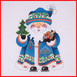 COSA-43 (TS) Squatty Santa with Dreidel