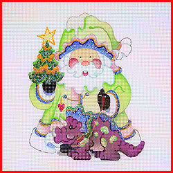 COSA-53 (TS) Squatty Santa w/ Purple Dinosaur