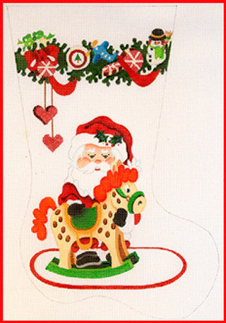 CS-1117 (TS) Santa with Rocking Horse
