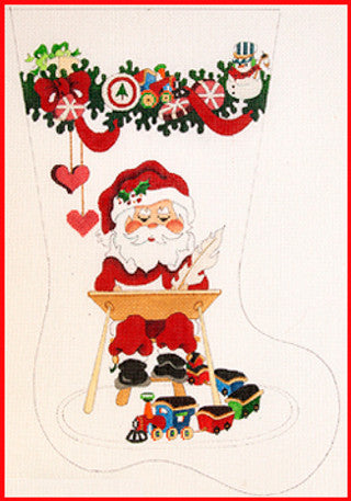 CS-1118 (TS) Santa at Desk Stocking